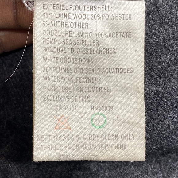 SOLD-Hilary Radley Gray Wool Blend Quilted Down Puffer Jacket Women's Size S - Picture 4 of 13